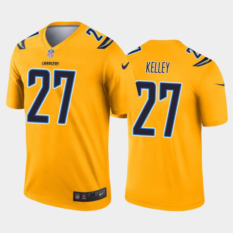 Men Los Angeles Chargers 27 Joshua Kelley Nike Gold Inverted Legend NFL Jersey